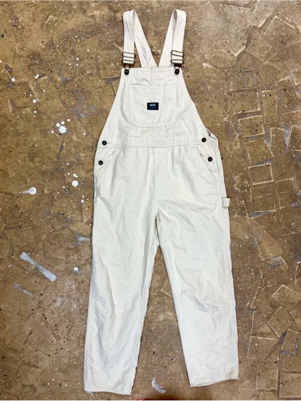 Vans Women's Cream Overalls - Relaxed Strap Romper